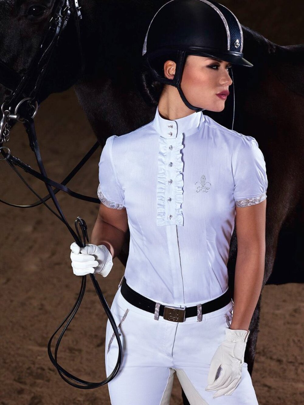Fior da Liso Elisabetta Show Shirt Women's Size 8 NWT White
